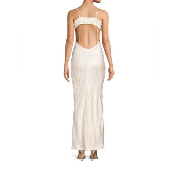 BARDOT Daring Cutout Satin Maxi Dress Size 8 NWT - Picture 2 of 2